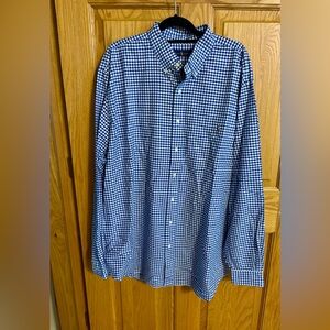 Ralph Lauren Navy and White Checkered Shirt